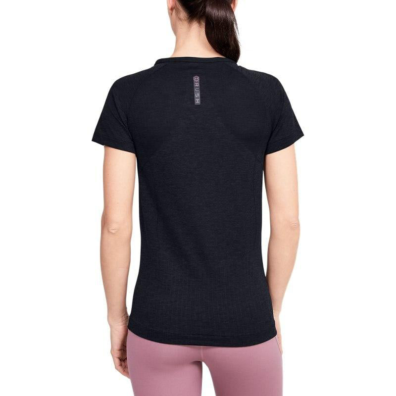 (WMNS) Under Armour RUSH Seamless Short Sleeve Black 1351602-001