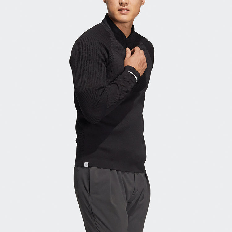 Men's adidas Golf Sports Pullover Long Sleeves Knitwear Black HB3597