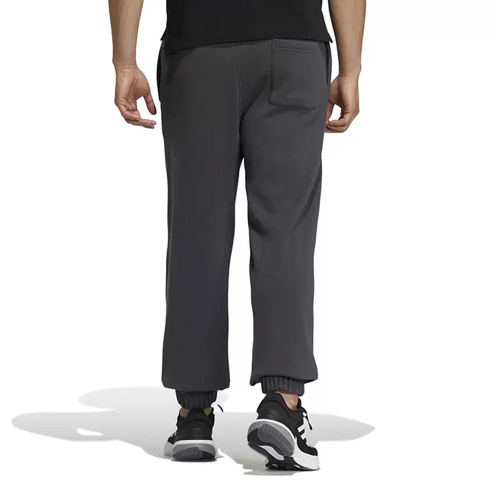 Men's adidas Knit Pants Solid Color Alphabet Printing Bundle Feet Sports Pants/Trousers/Joggers Black Gray HZ7054