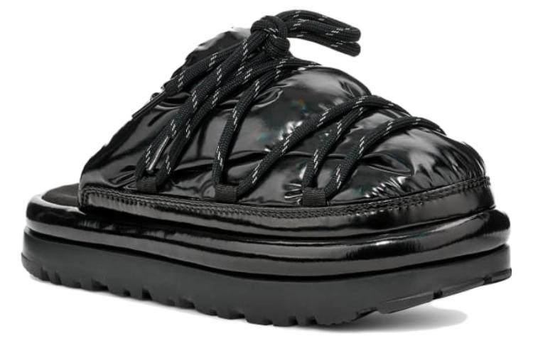 (WMNS) UGG Hi Shine Spaceslider Slide 'Black' 1149033-BLK