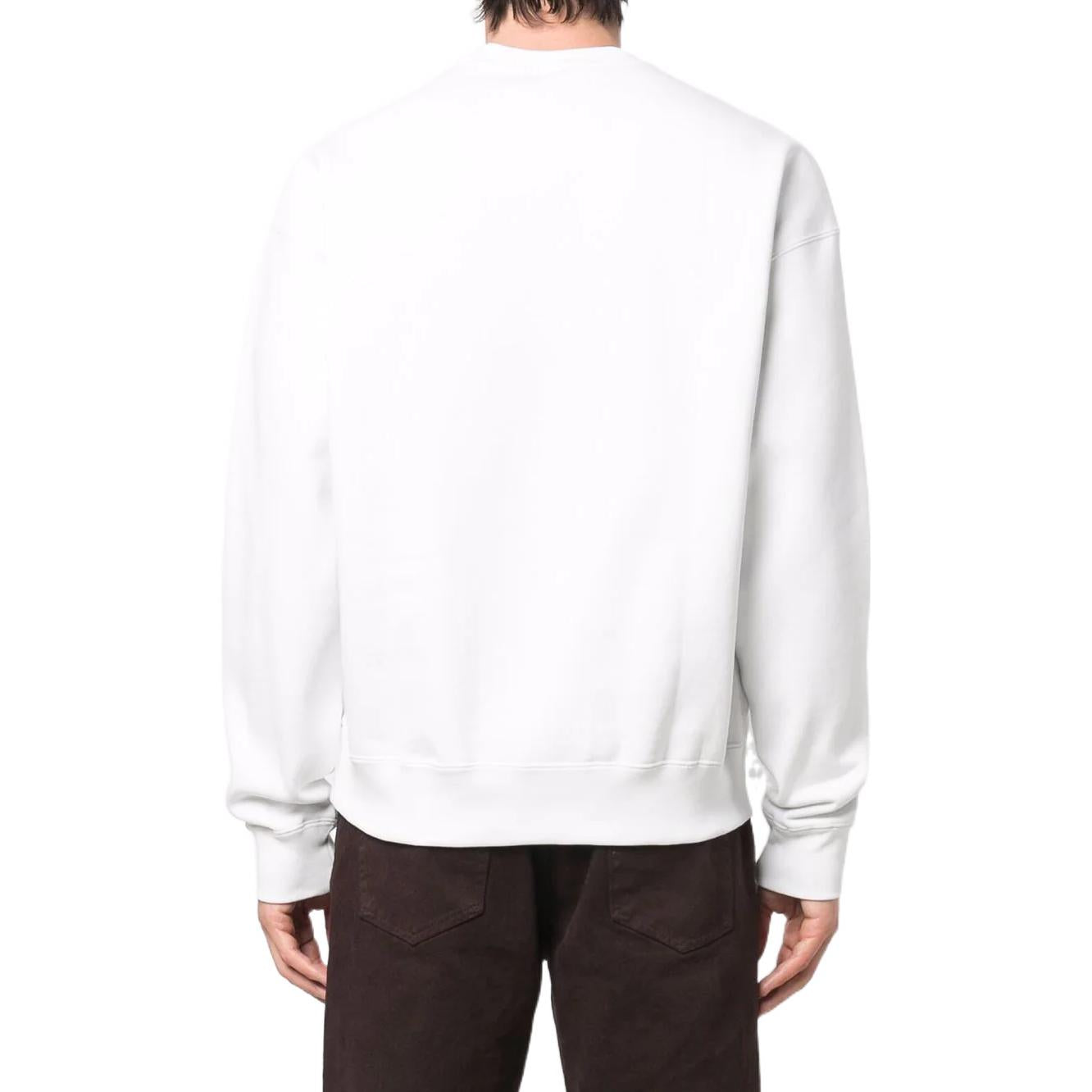 Men's Nike Embroidered Logo Solid Color Round Neck Long Sleeves White CV0554-121