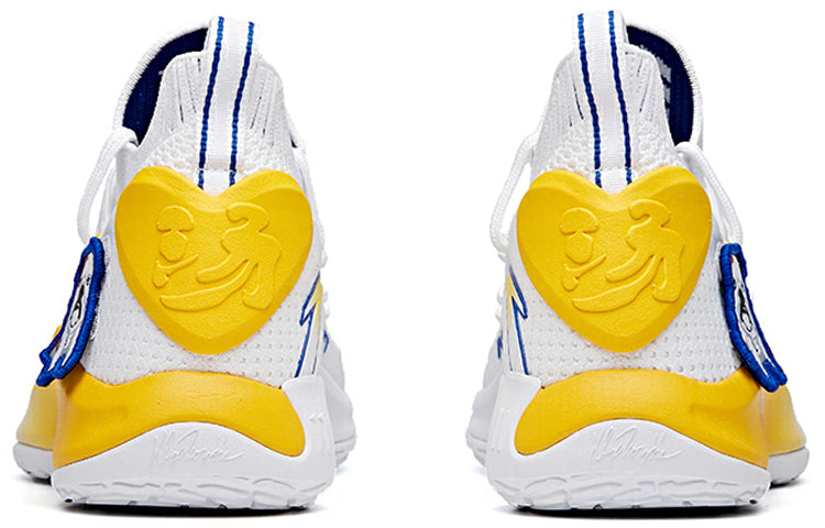 (WMNS) ANTA x Baique Ling Klay Thompson Mid Top 'White Yellow Blue' 122021102-4