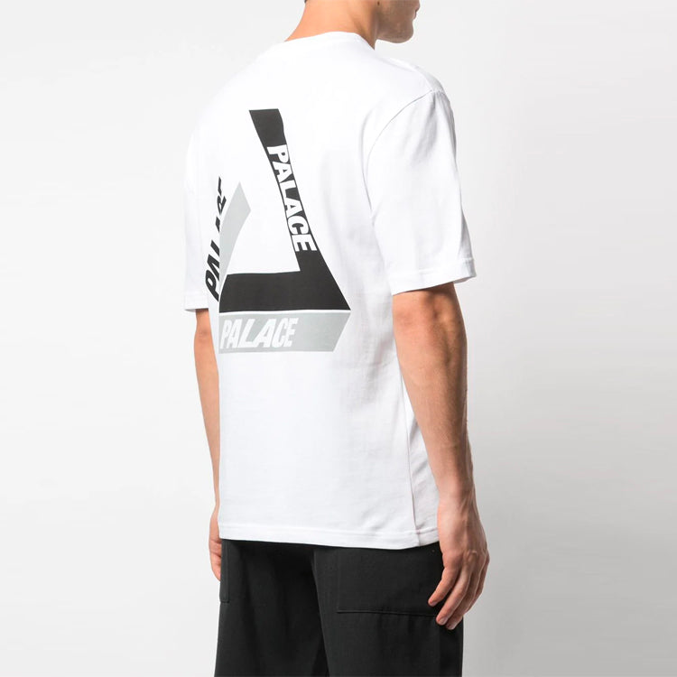 PALACE Tri-Shadow Christmas Limited Black Gray Triangle Logo Round Neck Short Sleeve White T-Shirt P15TS239