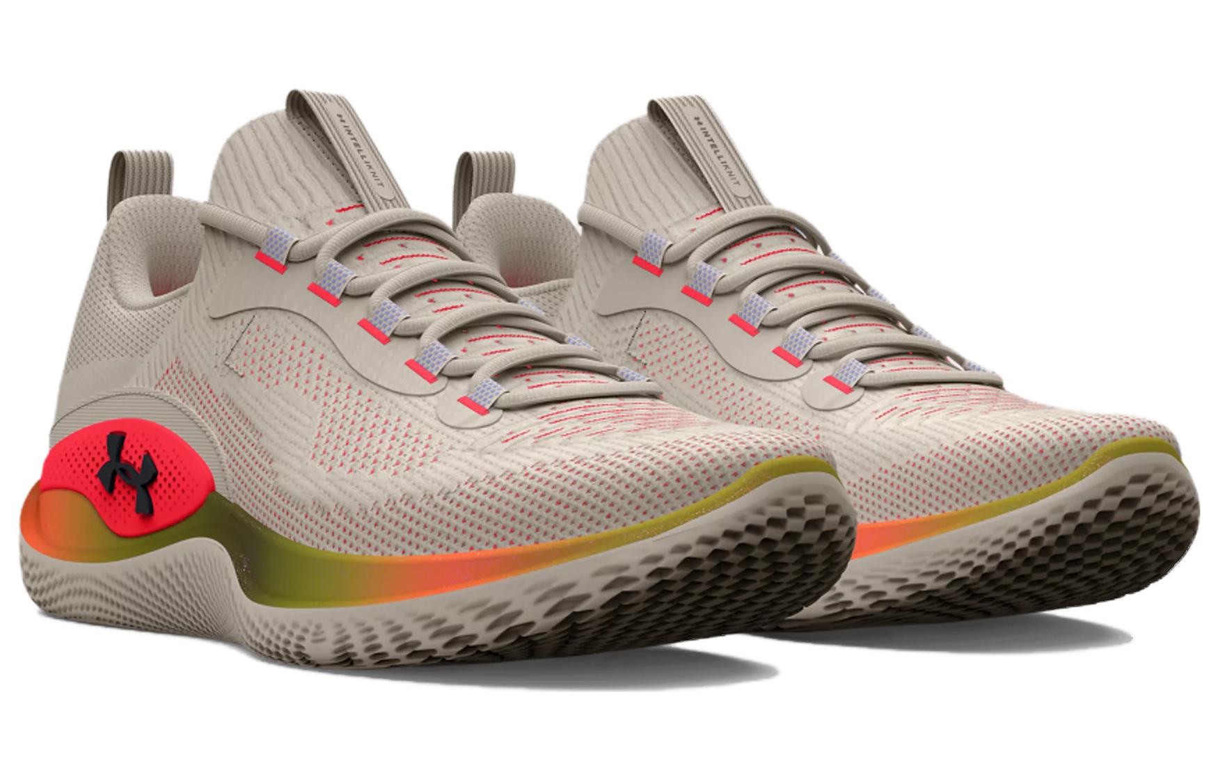 (WMNS) Under Armour Flow Dynamic Printed Training Shoes 'Beige Orange' 3027058-101