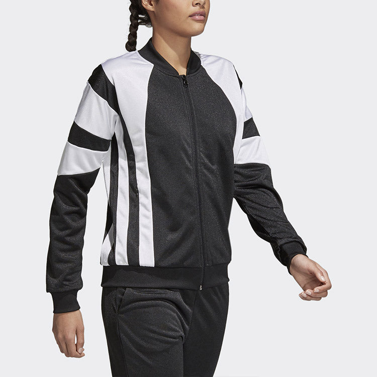 (WMNS) adidas originals Casual Colorblock Sports Jacket Black CD6888