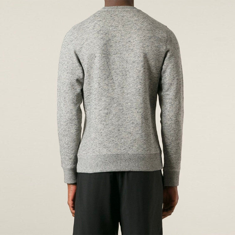 Men's KENZO Embroidered Pattern Round Neck Long Sleeves Gray F555SW0014XL-98