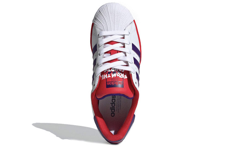 (GS) adidas Originals Superstar Shoes 'White Purple Red' FV3666