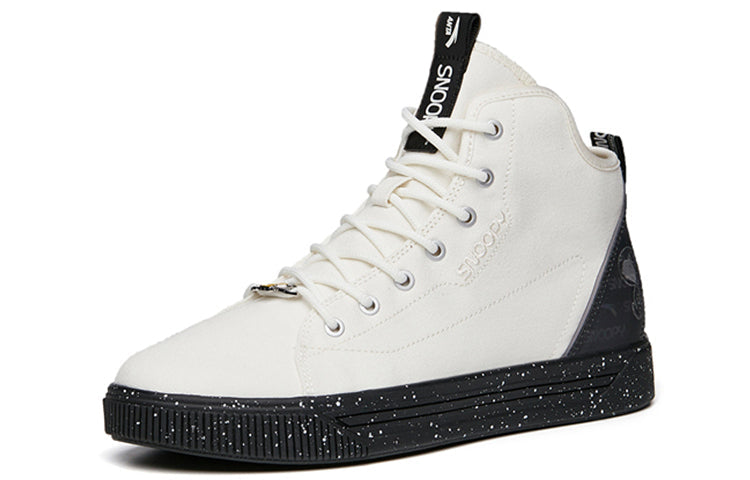 ANTA x SNOOPY Skateboarding Series Sneakers High  'White Black' 912138601-2