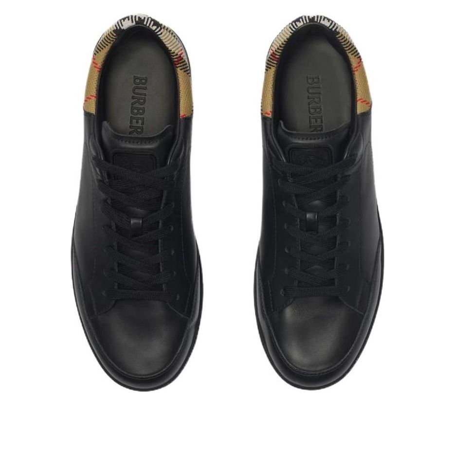 Burberry 26 Leather Set Sneakers 'Black Sand Beige' 81188511