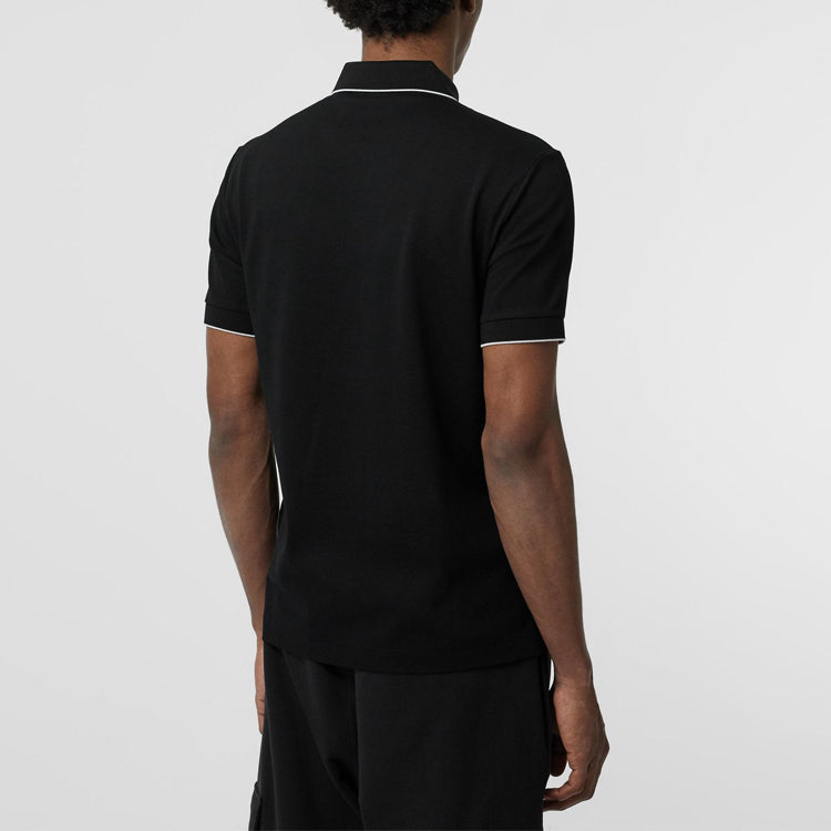 Men's Burberry Short Sleeve Polo Shirt Black 80083281