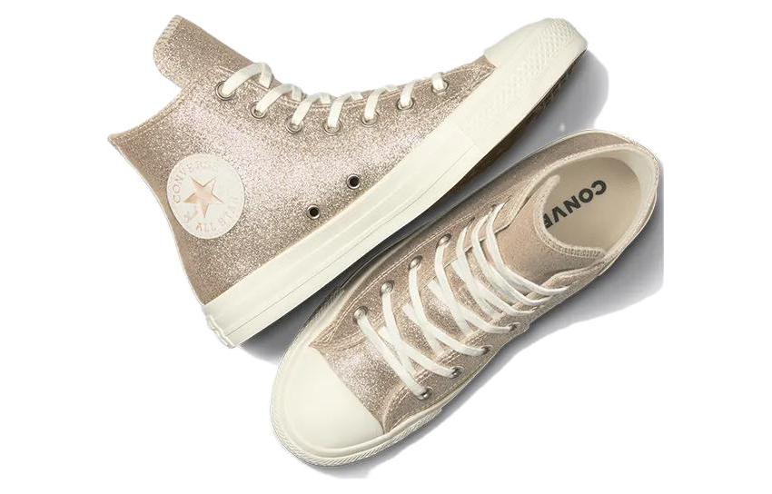 (WMNS) Converse Chuck Taylor All Star Glitter High Top 'Light Gold' A07950C