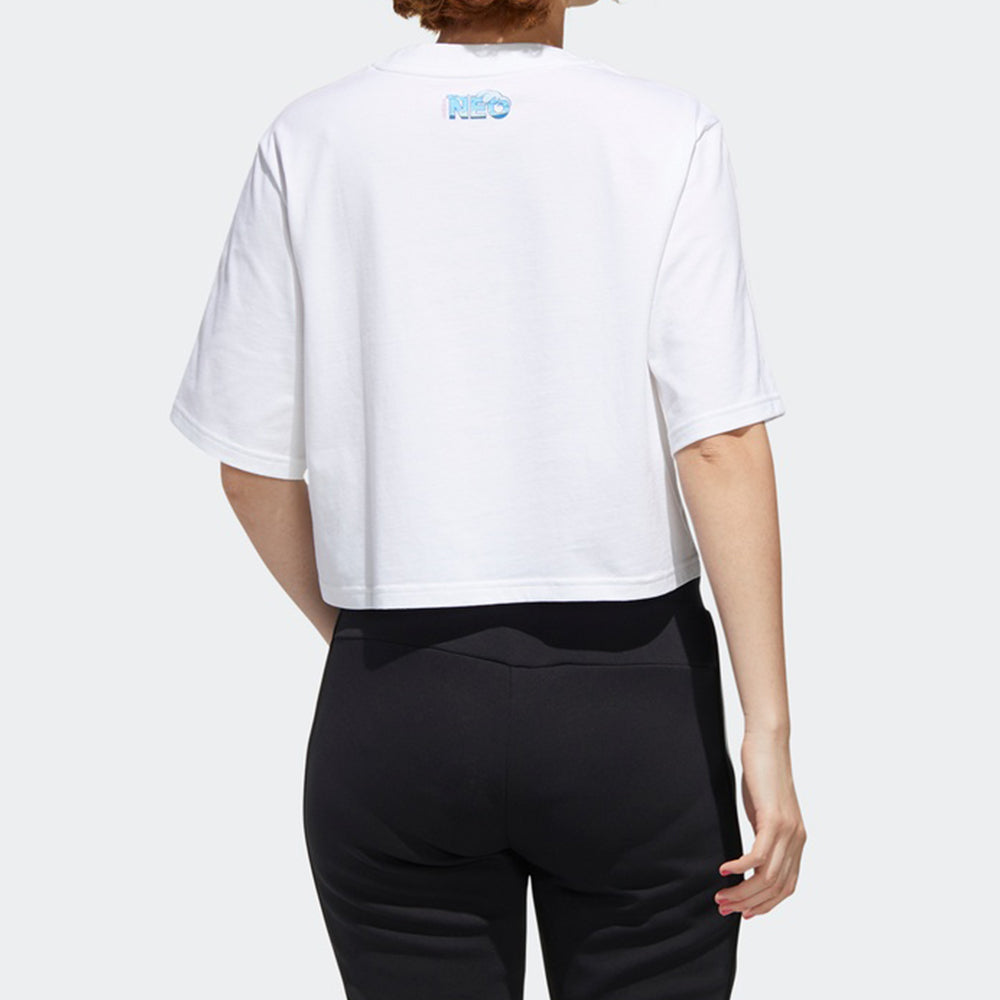 (WMNS) adidas neo Donald Duck Sports Short Sleeve White GJ5650