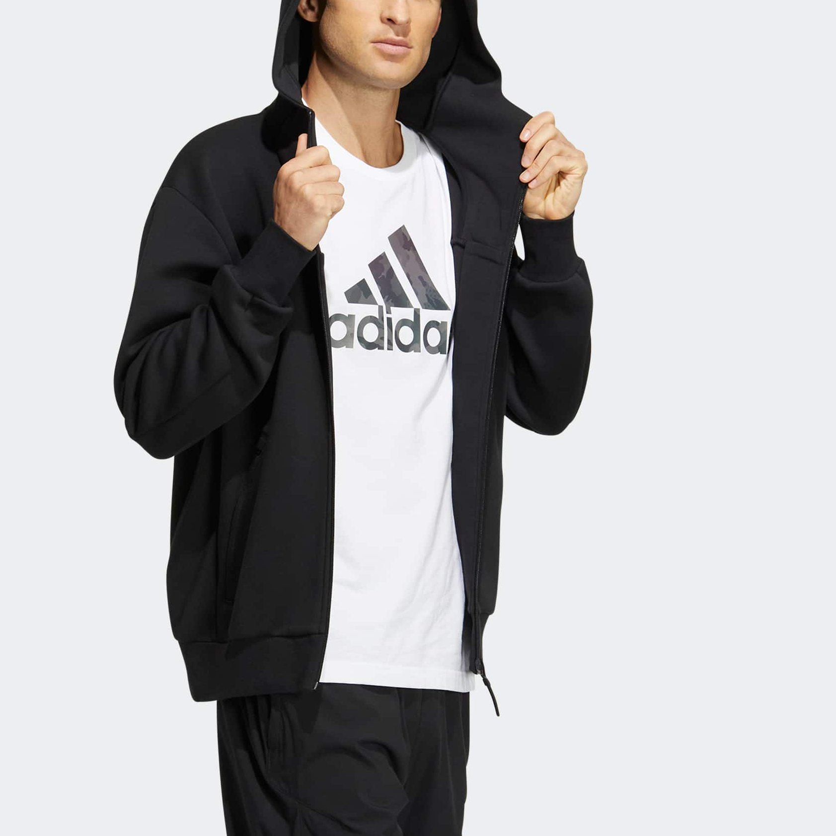 adidas Wuji Series Sportswear Casual Hooded Jacket 'Black' HN8978
