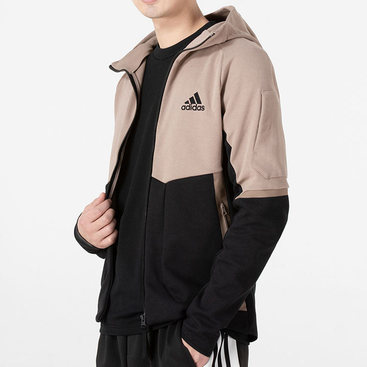 adidas Contrasting Colors Athleisure Casual Sports Hooded Jacket Colorblock HE5033