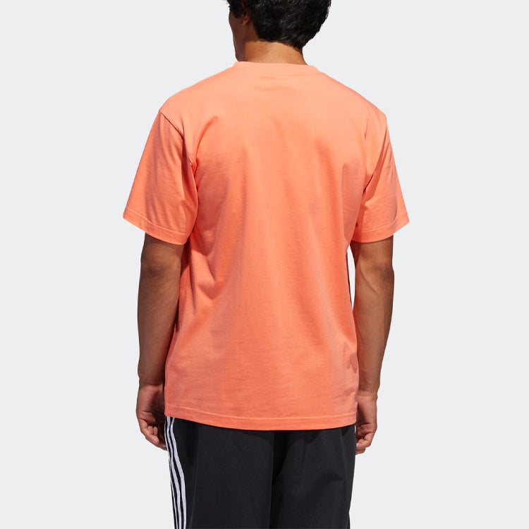 adidas originals Logo Printing Sports Round Neck Short Sleeve Orange FM1545