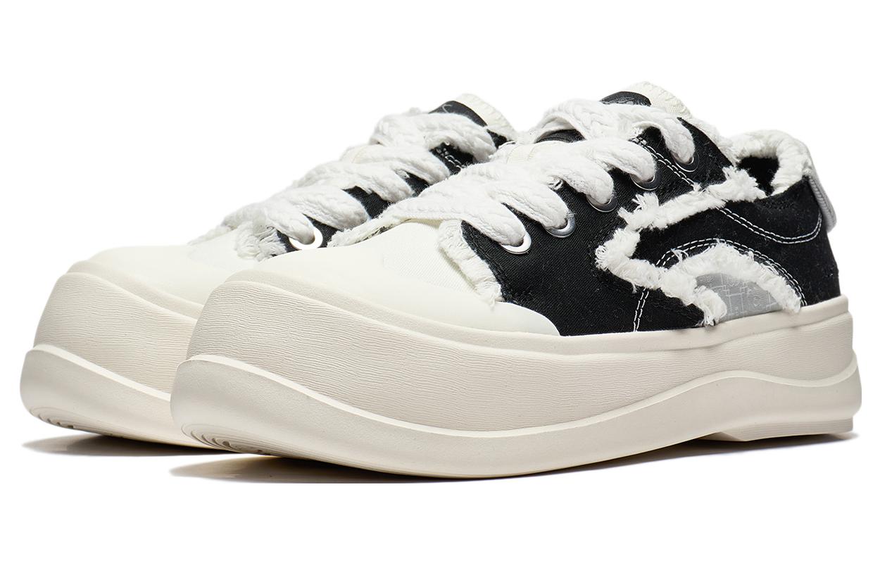 (WMNS) Li-Ning x Disney Low-Top Sneakers 'Black White' AGCT042-1