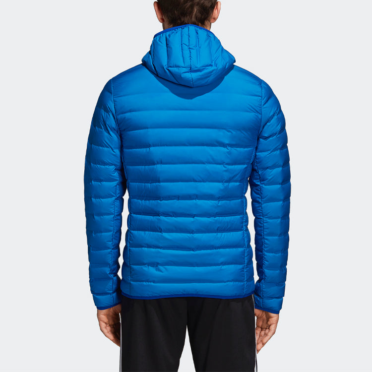 adidas Outdoor protection against cold Stay Warm Sports hooded down Jacket Blue CY8737