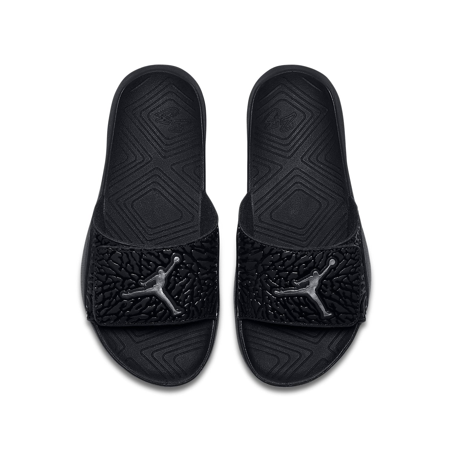 (GS) Air Jordan Hydro 7 V2 Burst Crack Black Slippers BQ6291-003