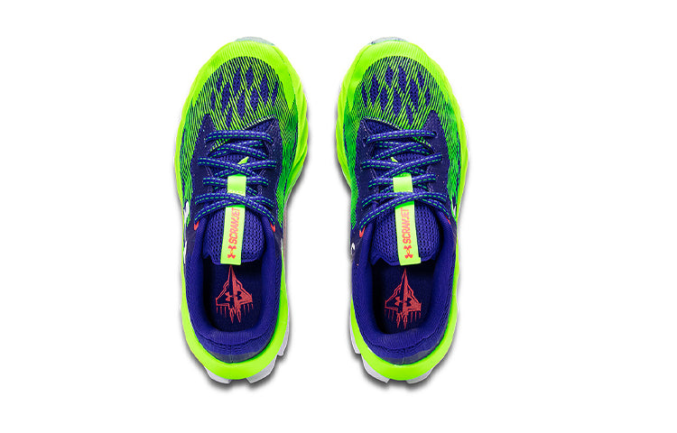 (GS) Under Armour Charged Blue/Green 3024098-500