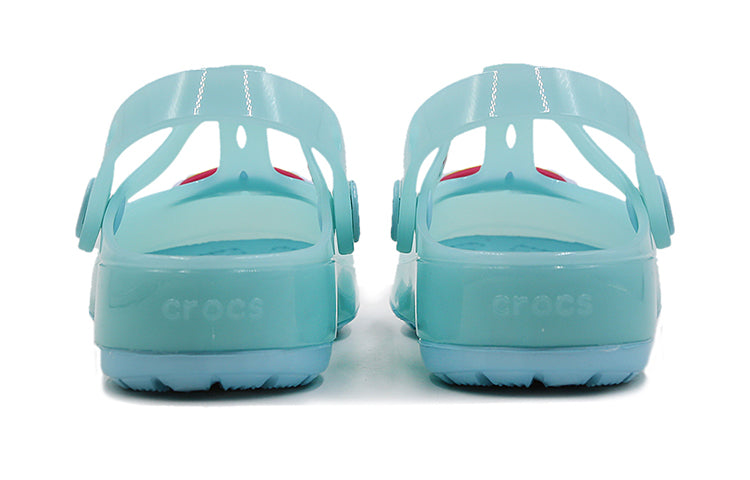 (PS) Crocs Small Crocs Outdoor Flat Heel Sports ice blue Sandals 205534-4O9
