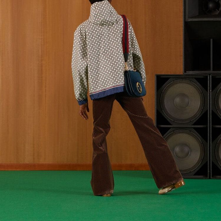 Gucci Nylon Jacket With Geometric G Motif 'Ivory Blue' 690272-ZAIXL-9093