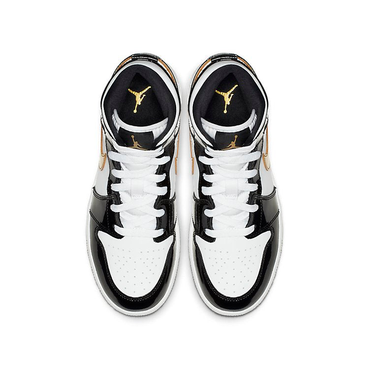 (GS) Air Jordan 1 Mid SE 'Black Gold' BQ6931-007