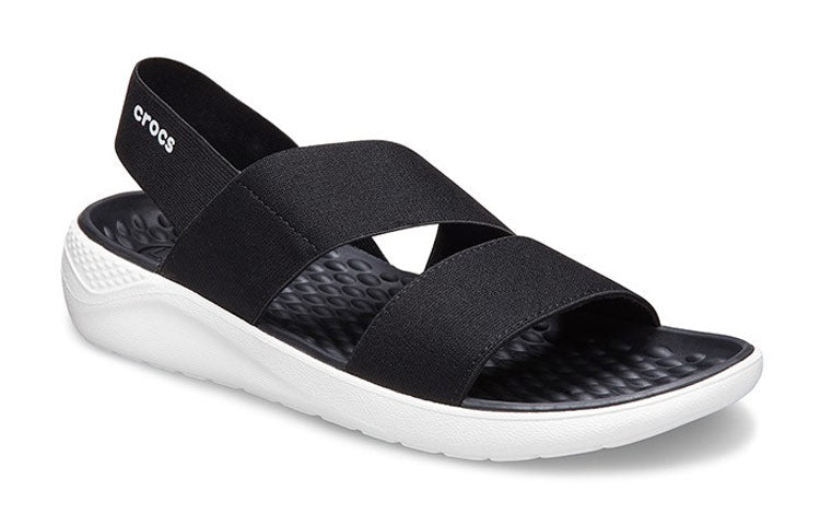 (WMNS) Crocs Shoes Sports sandals 'Black White' 206081-066