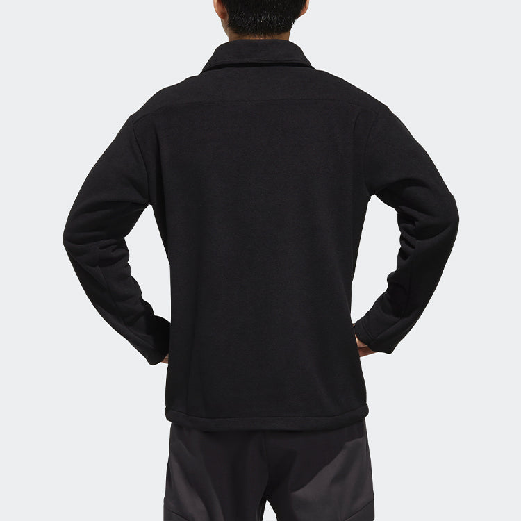 adidas Xplr Flpullover Pocket Zipper Stand Collar Pullover Black EH4984