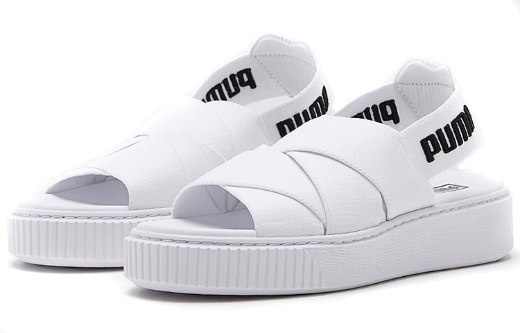 (WMNS) PUMA Platform Trace Sports sandals 'White Black' 365478-02