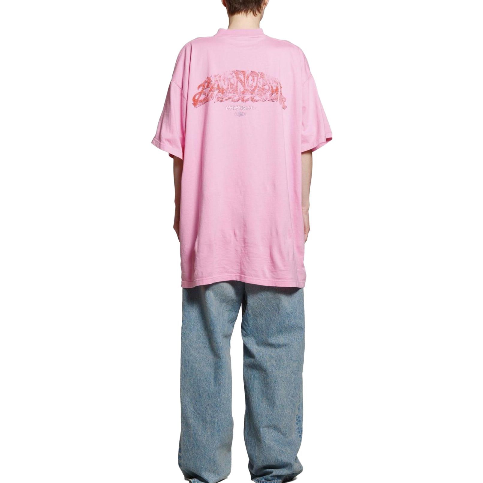 Balenciaga Offshore T-shirt Oversized 'Pink' 739028TPVM85960