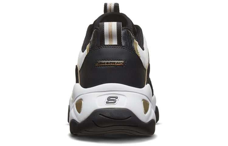 Skechers D'lites 3.0 Running Shoes White/Black/Gold 999285-BKGD