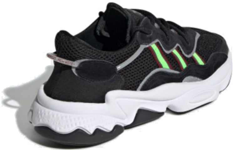 (GS) adidas Ozweego J 'Black Solar Green' EE7772