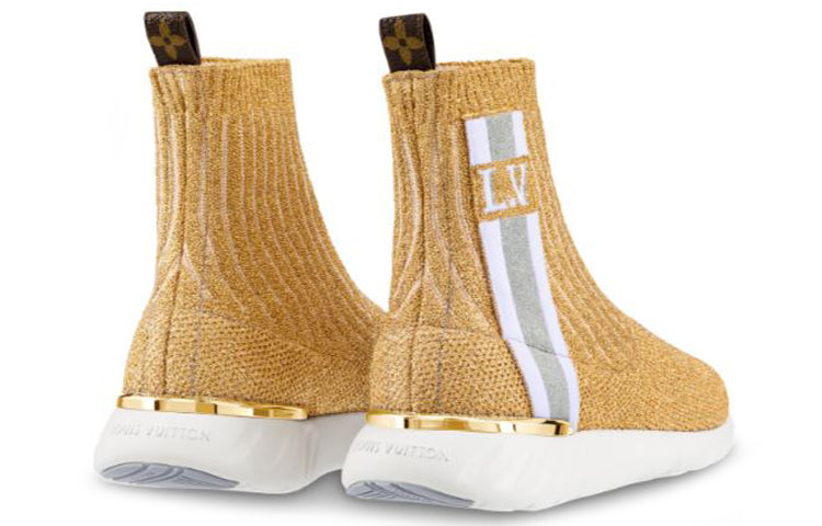 (WMNS) LOUIS VUITTON LV Aftergame High-Top Sports Shoes Gold 1A4GLH