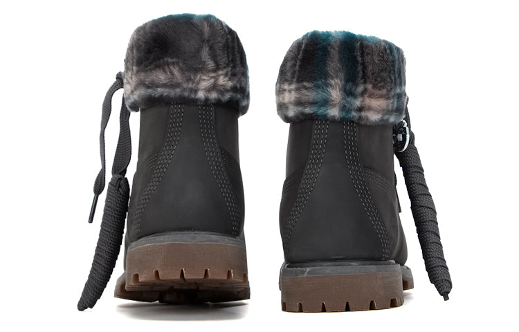 (WMNS) Timberland Lindon Woods 6 Inch Waterproof Boot 'Dark Grey Nubuck and Black Printed Collar' A2MA5C64