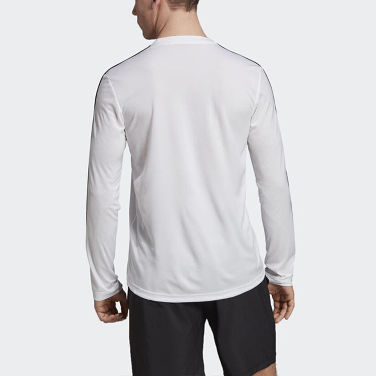 adidas logo Printing Casual Sports Round Neck Pullover Long Sleeves White EI5646
