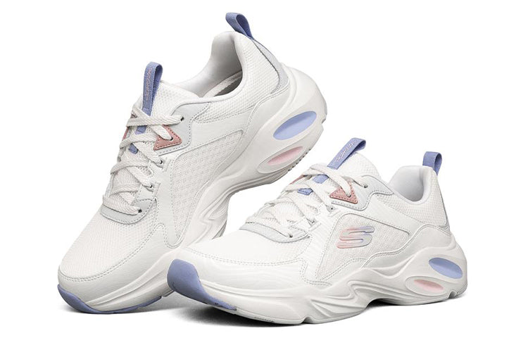 (WMNS) Skechers Stamina Airy Low Top Running Shoes White/Purple 149622-WPLB