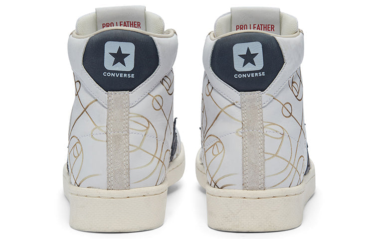 Converse Pro Leather High Top Shoes White/Golden 169116C