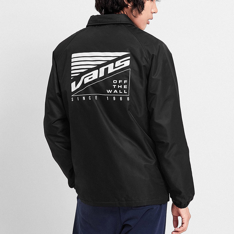 Vans Unisex Logo Printing Lapel Jacket Black VN0A4MLDBLK