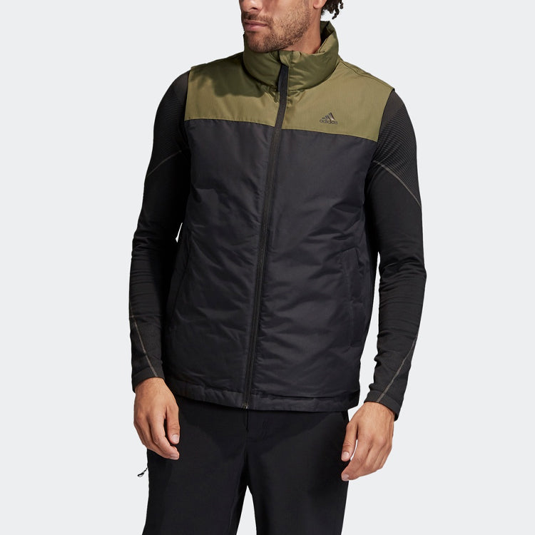 adidas Down Vest CB Outdoor protection against cold Stay Warm Stand Collar Black FS0035