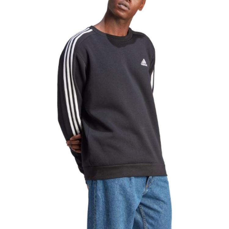 adidas Essentials Fleece 3-Stripes Sweatshirt 'Black' IB4027