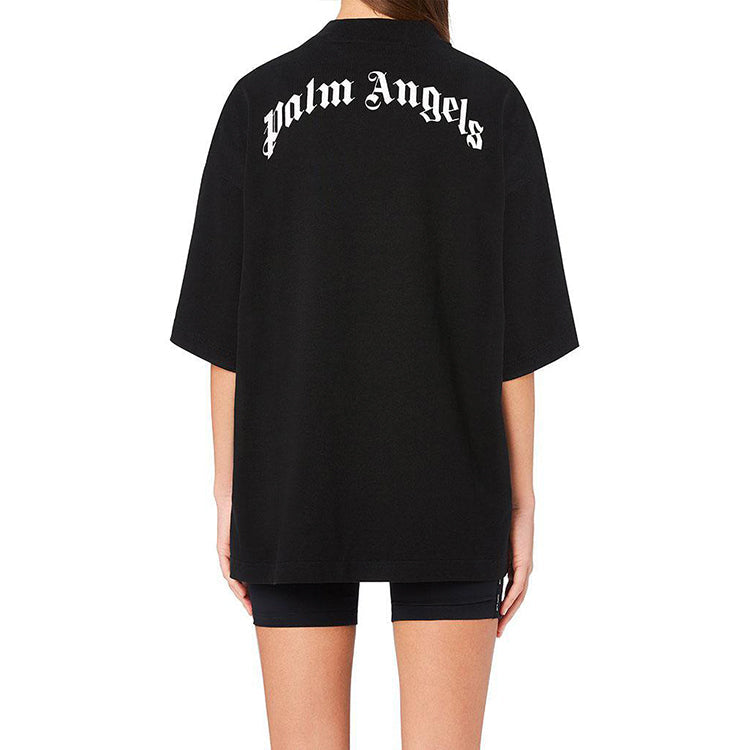PALM ANGELS Bear Back logo Short Sleeve Black PWAA017S20JER0011060