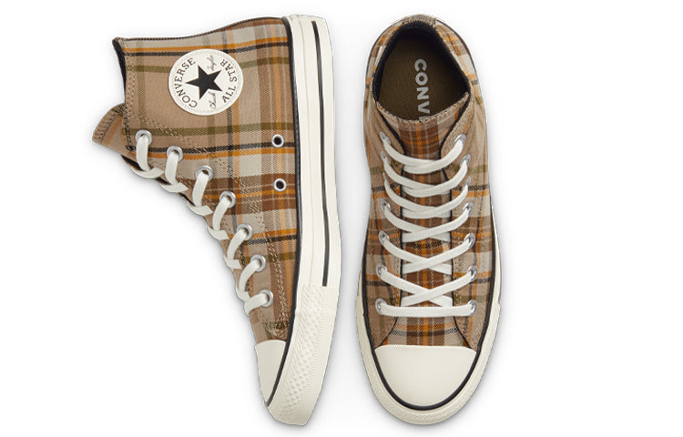 (WMNS) Converse Chuck Taylor All Star Khaki Plaid Sneakers 568925C