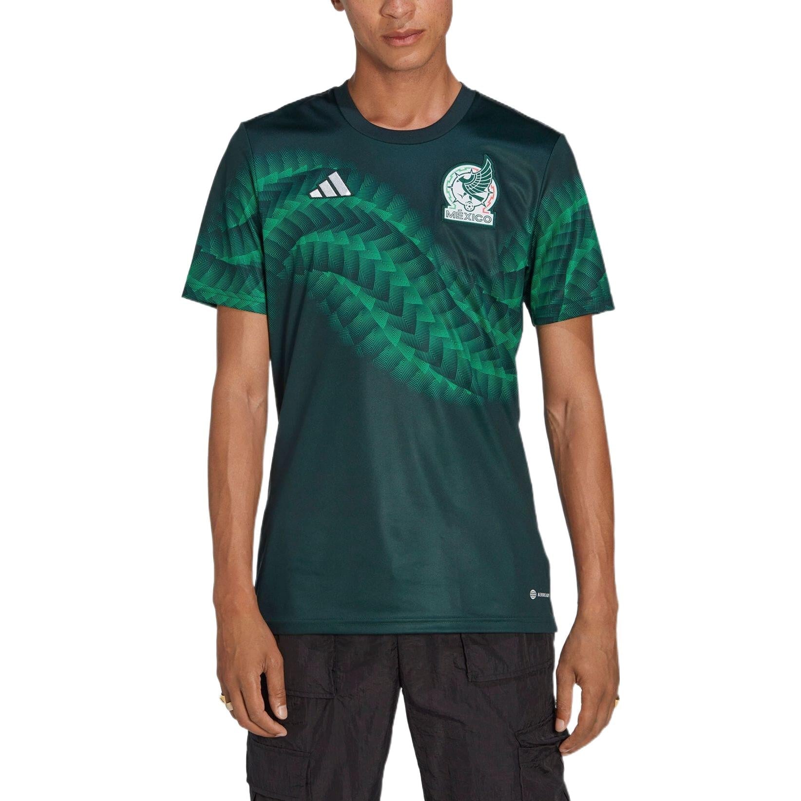 adidas Mexico Pre-Match Soccer Jersey 'Green' HF1370