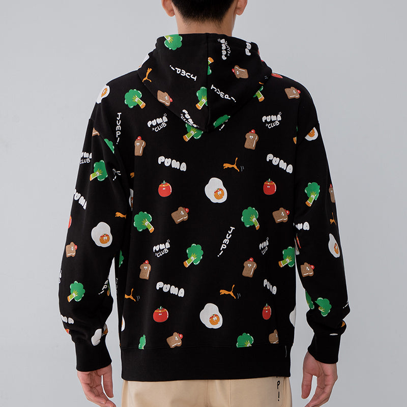 PUMA Sports Breathable Cartoon Printing Running Breathable Casual Pullover Black 533200-01