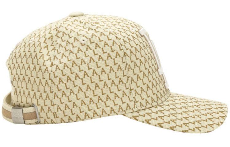 MLB Monogram Series Los Angeles Dodgers Adjustable LA Baseball Cap Beige 32CPFB941-07B