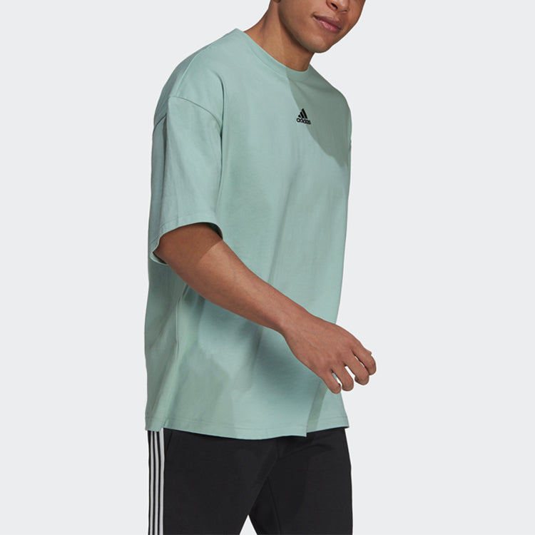 adidas Tee M Sports Casual Round Neck Short Sleeve Green H54036
