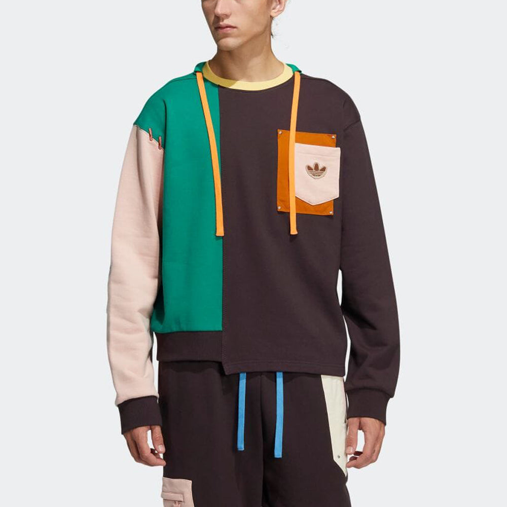 adidas Originals x Melting Sadness Crossover Pullover 'Brown Beige Green' HC0349