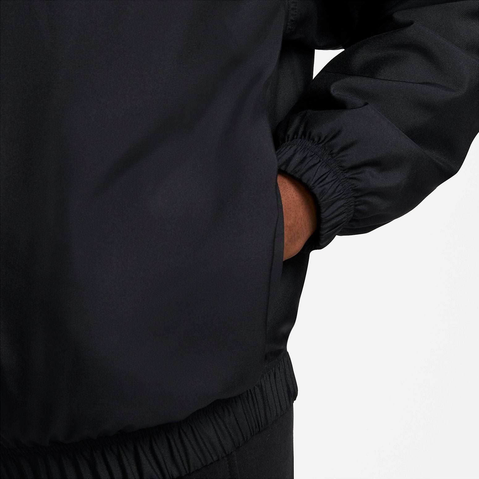 Nike Lab Solo Swoosh Satin Bomber Jacket 'Black Kumquat' DN1266-010