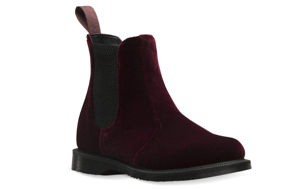 (WMNS) Dr.Martens Flora Velvet 'Cherry Red' 23962600