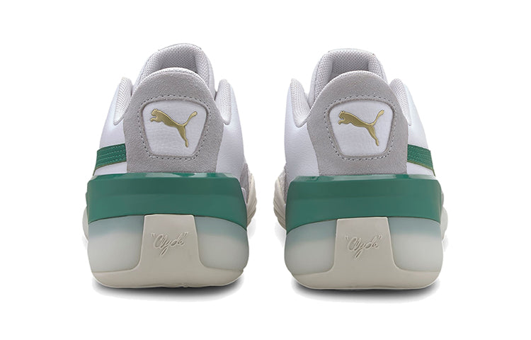 (GS) PUMA Clyde Hardwood Low Top White/Green 193847-02